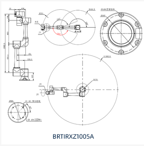 หุ่นยนต์อุตสาหกรรมรุ่น BRTIRXZ1005A ระยะการทำงาน 2100 มม. รับน้ำหนักได้ 10 กก. เหมาะสำหรับงานเครื่องพ่นสี - Product Image 3