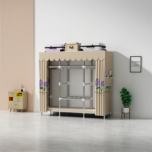 <span class=keywords><strong>Armoire</strong></span> portable moderne et bon marché de 143 cm, grande <span class=keywords><strong>armoire</strong></span> pliante, <span class=keywords><strong>armoire</strong></span> <span class=keywords><strong>en</strong></span> <span class=keywords><strong>toile</strong></span> portable pour vêtements (marron) - Product Image 6