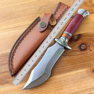Cuchillo de Supervivencia Hare de Alta Calidad con Hoja Fija de Acero Inoxidable, Mango de Madera Industrial para Camping y Uso Industrial, DIY OEM, Punta de Gota, 200mm 4mm - Product Image 2