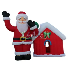 Рождественское украшение, надувной Санта-Клаус и Рождественский мини-дом для праздников или мероприятий, акция