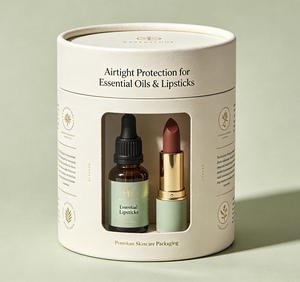 Custom Logo Printed Round Paper <b>Box</b> Matte Cylinder Packaging for Cosmetic Gift Sets Personal Care - Product Image 4