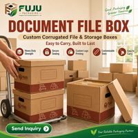 Boîtes en carton ondulé écologiques faites à la main FUJU - Forme et doublure personnalisées, logo personnalisé et impression artisanale, utilisation multi-industrielle