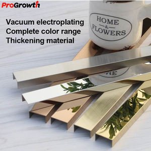 Foshan Materiales de construcción Perfiles de metal Esquinas Tira <span class=keywords><strong>Espejo</strong></span> Cara Zócalo y Techo Ranura en U Ribete Tira Herrajes para muebles - Product Image 2