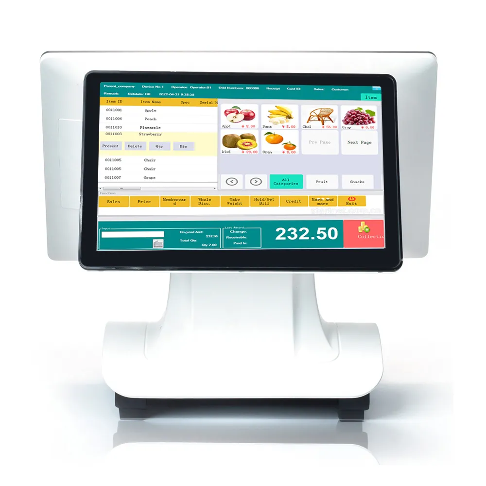 3 ans de garantie Machine Pos à écran tactile capacitif de haute qualité de 15.6 pouces pour magasin