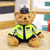 Peluche Ours Policier Motard de la Police, Cadeau en Gros, Dessin Animé Unisexe, Fabriqué en Chine, Rembourrage Polyester et Coton PP