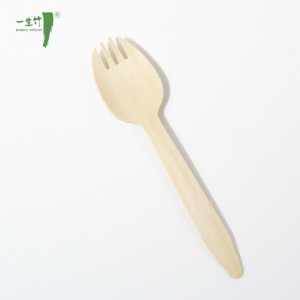 Trung Quốc nhà máy dùng một lần tre dao kéo bằng gỗ OEM thìa gỗ đặt tre <span class=keywords><strong>Flatware</strong></span> sets cho nhà hàng cắm trại bên - Product Image 2
