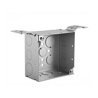 Support de fixation professionnel EB237 en acier galvanisé avec sangle réglable, pour boîtier carré de 4 pouces et fente ovale à ailettes