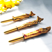 Stylo bille en résine 3D à prix d'usine, statue de Pharaon, Tutankhamon doré, stylo d'écriture égyptien