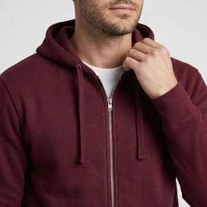 Sudadera con capucha y cremallera para hombre, 100% algodón, impermeable, ecológica, transpirable, diseño moderno, cuello con cremallera, venta al por mayor - Product Image 4