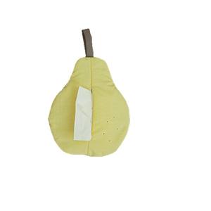 Bolsa de nailon para pañuelos, bolsa de almacenamiento redonda blanca y amarilla montada en la pared para uso en el hogar, coche, escritorio, sala de estar - Product Image 3