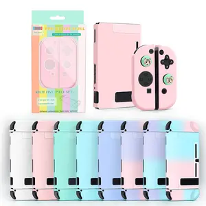 360 Derajat Sepenuhnya Cangkang Pelindung Kulit Ramah Merasa Konsol Case Gradient Shell Mainframe Cover untuk Nintendo Switch Pro