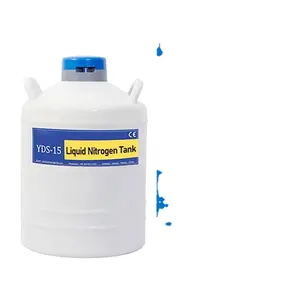 Wadah nitrogen cair kapasitas OEM/ODM 15L tangki semen beku bovine portabel kustom