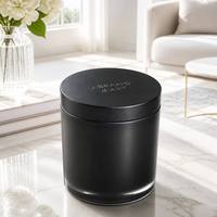 Bouchon de flacon de parfum en bois noir avec logo personnalisé, couvercle à vis rond de luxe pour flacons de parfum et emballages cosmétiques