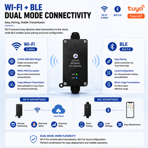 Passerelle IoT intelligente Tuya Wi-Fi BLE en acier inoxydable PT208 avec capteur 4-20mA pour le contrôle hydraulique des pompes à eau - Product Image 2