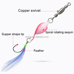 <span class=keywords><strong>Ensemble</strong></span> de leurres en spirale de vente chaude appâts en métal rotatifs à grande vitesse 10 pièces pour une longue coulée avec boîte de matériel - Product Image 6