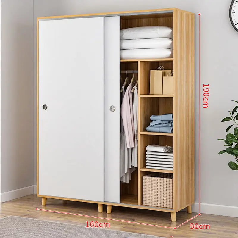 Modern Storage Hotel Closets Cabinets Set Room Armoire Industrial Clothes width 1.6m Cupboards For Bedroom Wardrobe