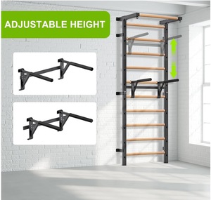 Barras de dominadas de madera montadas <span class=keywords><strong>en</strong></span> la pared para entrenamiento <span class=keywords><strong>en</strong></span> suspensión, gimnasio <span class=keywords><strong>en</strong></span> casa, <span class=keywords><strong>calistenia</strong></span>, fisioterapia, escuela y clínica - Product Image 2