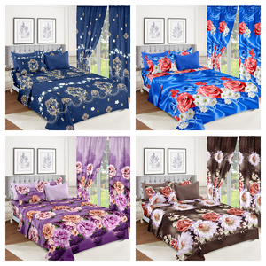<span class=keywords><strong>Set</strong></span> di 6 <span class=keywords><strong>Lenzuola</strong></span> <span class=keywords><strong>Matrimoniali</strong></span> in Microfibra Stampata Effetto Cotone, 300TC, Morbide, Massaggianti, Ecologiche, con Motivi Floreali e Vegetali, per Matrimoni e Casa - Product Image 4