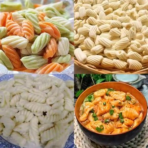 Nuovo Tagliere Artigianale <span class=keywords><strong>in</strong></span> Legno per Pasta e Gnocchi, Paletta Naturale per Strofinare il Burro - Product Image 5
