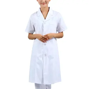 优质白色诊所医生医用磨砂制服连衣裙整体适合女性