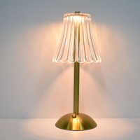 Décoration d'intérieur, lampe de nuit sans fil de luxe, rechargeable par USB, contrôle tactile 3 couleurs, gradation, lampe de table en cristal de diamant doré pour mariage