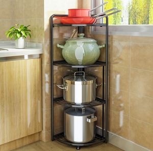 Three Tier Shelf Countertop Vertical Storage Rack Black Accessories Wall Mounted Storage Rack