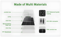 Kit de panneaux solaires flexibles à film mince Sunman, panneaux solaires flexibles personnalisés 100w 200w 400w 500w 520w 550w 1000w monocristallins, prix