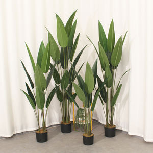 Vente en gros d'usine Bananes artificielles et palmiers du voyageur Plantes en plastique oiseaux de paradis pour la décoration de jardin d'intérieur et de paysagiste - Product Image 2