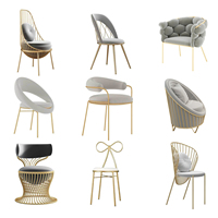 Fauteuil créatif et tendance pour salon de beauté, chaise de salon, mobilier en cuir souple et velours, canapé de détente