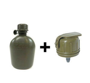 DF407 Cantimplora de 1 Cuarto Estilo Deportivo para Exteriores, Tipo USGI, Botella de Plástico Rígido Resistente, con Tapa M1 NBC, Personalizable, en Pequeñas Cantidades - Product Image 1