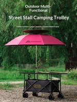 Chariot à quatre roues Mountain Stall, peut tirer une remorque, table pliante portable, OEM, pour extérieur et camping en voiture, 107x57x37cm