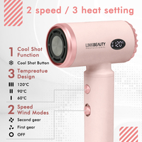 Sèche-cheveux compact et léger LINKBEAUTY, ionique, électrique, haute vitesse, 3 vitesses, protection thermique, moteur BLDC 90 000 tr/min, usage domestique