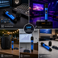 Microphone sans fil professionnel UHF portable JIN JUE JU272B en métal de haute qualité pour karaoké, scène, conférence