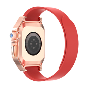 Boîtier de montre plaqué titane serti de diamants fabriqués à la main pour montre intelligente de luxe pour femmes avec des accents de diamant - Product Image 3