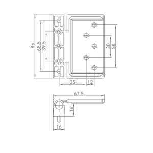 ACCESORIOS PARA PUERTAS Y VENTANAS DE <span class=keywords><strong>PVC</strong></span> - <span class=keywords><strong>Bisagra</strong></span> de <span class=keywords><strong>Puerta</strong></span> Ajustable - Product Image 2