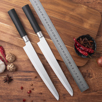 Couteau de chef pour sashimi et saumon, lame en acier 3Cr de 21,5 cm, manche en PP, angle de coupe de 60°, vente en gros