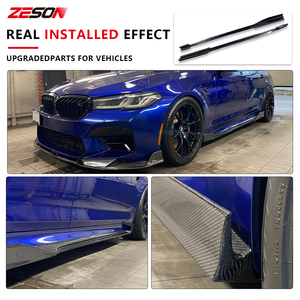 Faldones Laterales Estilo AE de Fibra de Carbono Real para <span class=keywords><strong>BMW</strong></span> Serie 5 G30 G38 F90 M5 530i 540i Sedán, Extensiones de Panel de Balancín <span class=keywords><strong>2017</strong></span>+ - Product Image 5