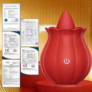 Fabrikneuer Rosen-<span class=keywords><strong>Vibrator</strong></span> mit Zungenleckfunktion – Leistungsstarker Oral-Rosen-<span class=keywords><strong>Vibrator</strong></span> für Frauen - Product Image 6
