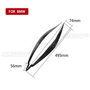 1 par de cubiertas decorativas para faros delanteros de coche, de fibra de carbono real, para BMW E71 X6 X6M 2008 2009 2010 2011 2012 2013 2014 - Product Image 4