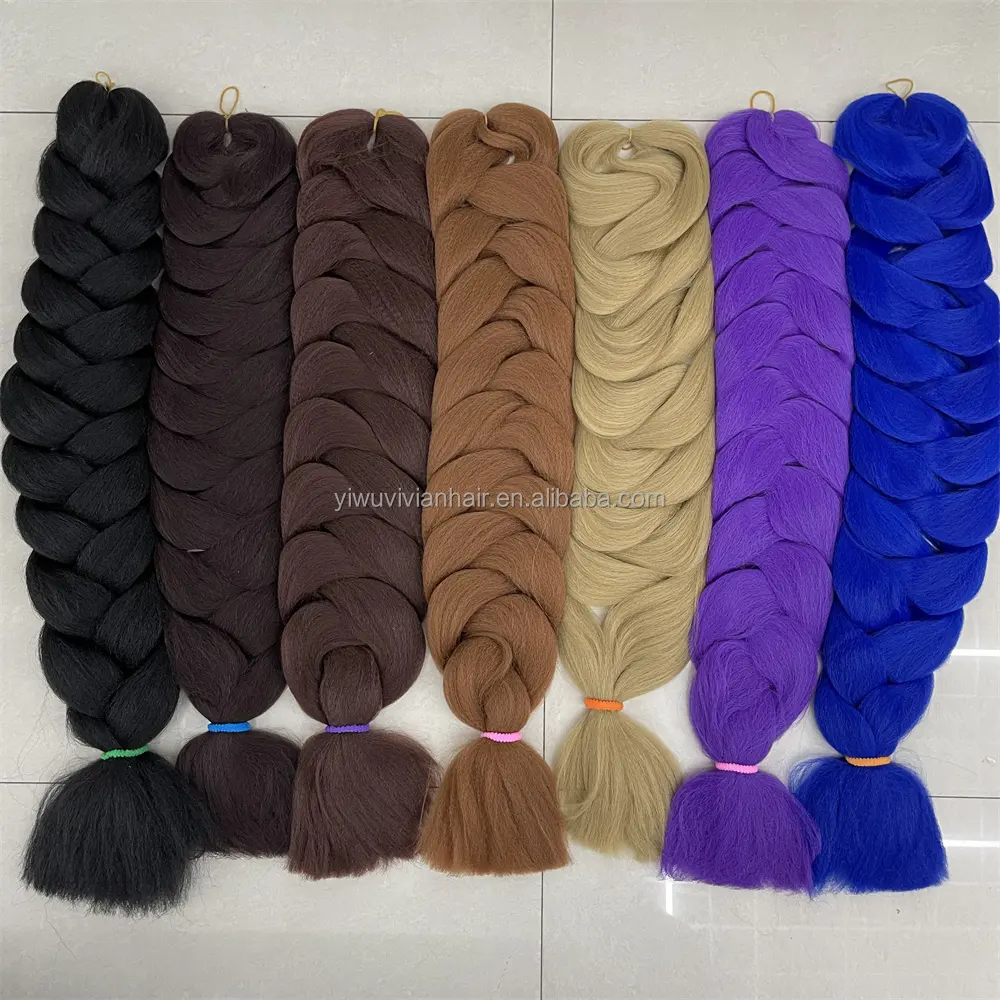 Nhà Máy Giá 82 inch 165 gam Crochet Jumbo bện phần mở rộng tóc nước nóng thiết lập tổng hợp tóc