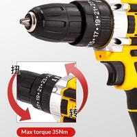 Ensemble de perceuses à couple puissant, perceuse électrique sans fil durable, perceuse pistolet multifonction, perceuse rechargeable à batterie lithium