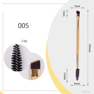 ชุดแปรงแต่งหน้าแบบด้ามไม้ไผ่แท้ หัวคู่ 14 ชิ้น สำหรับใบหน้าและแป้ง ใช้ได้กับรองพื้นและมาสคาร่า ขายส่ง - Product Image 6