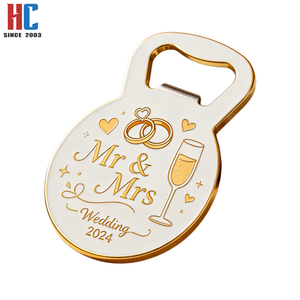Apribottiglie in Metallo Personalizzato con Incisione <span class=keywords><strong>Mr</strong></span> & Mrs, Dettagli Floreali e Anello, per Bomboniere Nuziali, 20 Anni di Esperienza di Fabbrica - Product Image 2