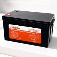 Batterie au lithium-ion solaire à décharge profonde PATTERN Prismatic LiFePO4 Cell 12.8V 200Ah 2.56kWh 6000 cycles 200A