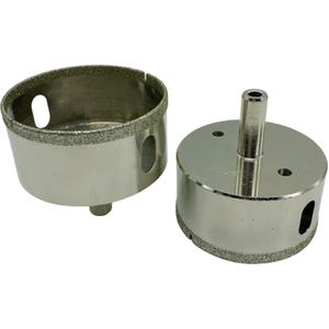 En stock : Forets diamantés XBM 60 mm, longueur totale 150 mm, pour perçage à sec ou à eau, diamètre 6 mm, électroplaqués, pour verre perforé, creux - Product Image 4