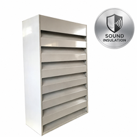 Grille acoustique insonorisante pour la réduction du bruit de ventilation, silencieux d'aération pour salle mécanique, grille d'aération industrielle