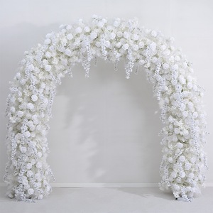 Décoration de Couloir et d'Entrée en Soie Européenne Faite à la Main pour Mariage, Saint-Valentin, Noël, Allée de Cérémonie et Arche Latérale - Product Image 3