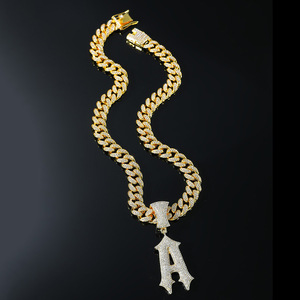Collar con Colgante de Letra A Geométrica Estilo Hiphop Personalizado 2026, Collar Moderno para Hombre, Accesorio de Moda, Joyería al por Mayor - Product Image 1