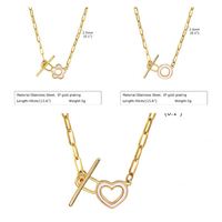 Moda impermeable mujer joyería 18K Real Pvd plateado Acero inoxidable chapado en oro Color goteo pegamento serie Ot-hebilla collar