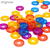 Disques en plastique RINGNOTE 24 mm, lot de 1000 disques transparents en forme de cœur de 1 pouce pour carnet et agenda